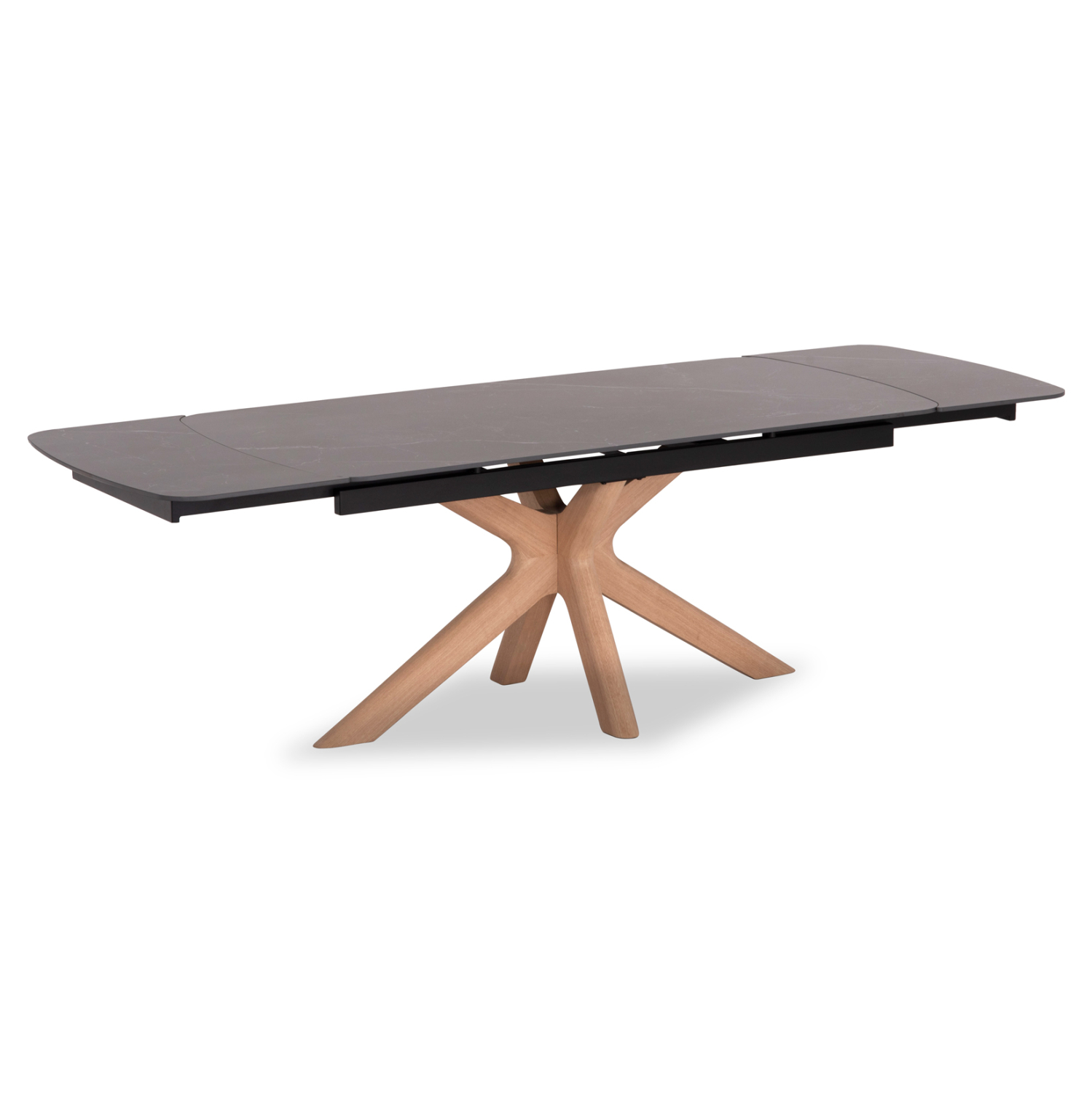 ΤΡΑΠΕΖΙ ΕΠΕΚΤΕΙΝΟΜΕΝΟ HORIZON SM18091.02 ΚΕΡΑΜΙΚΟ TOP-ΠΟΔΙΑ ΣΗΜΥΔΑ ΜΕ ΦΡΑΞΙΝΟ 180x90εκ