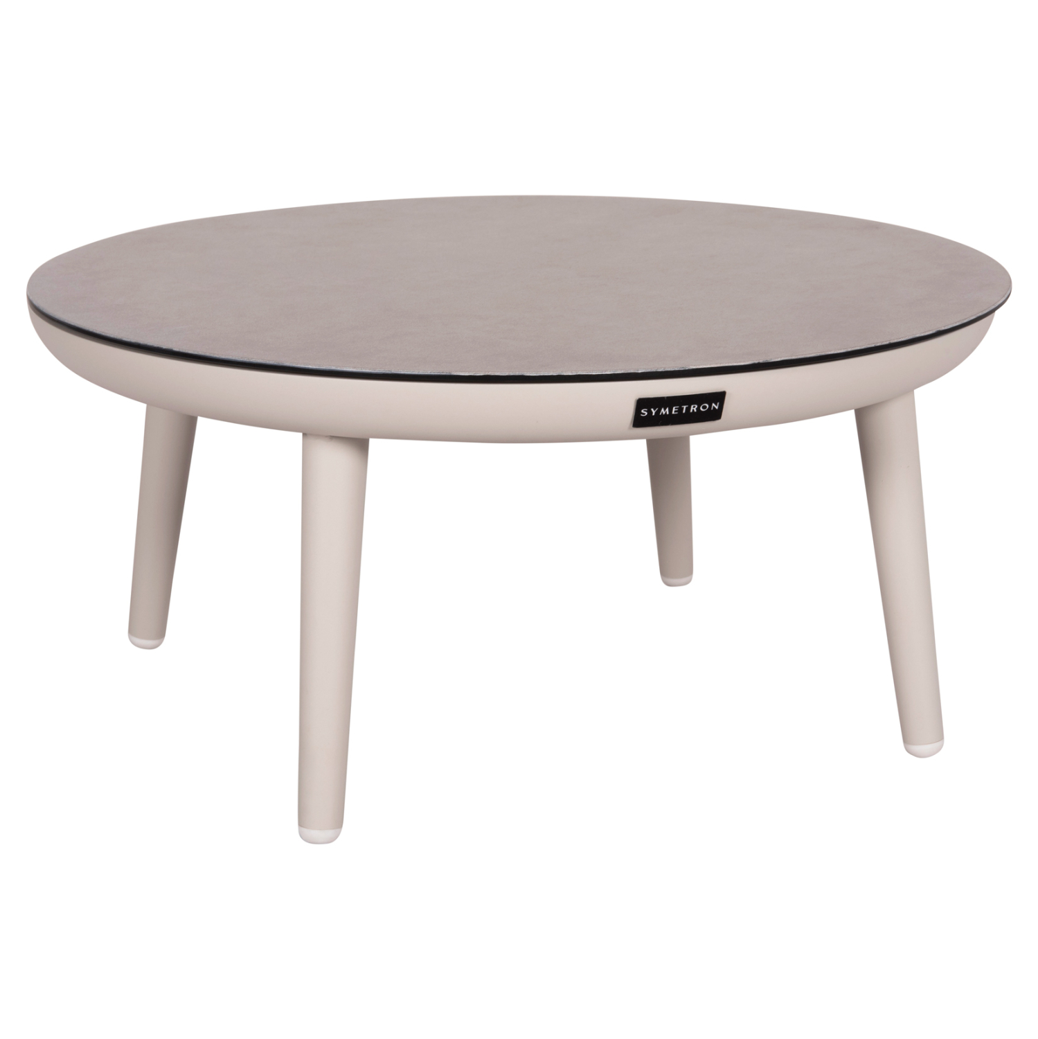 ΤΡΑΠΕΖΑΚΙ ΕΞ.ΧΩΡΟΥ ZODIAC SM6214.02 ΚΡΕΜ ΑΛΟΥΜ.-ΓΚΡΙ 3D PRINT ΓΥΑΛΙ TOP-Φ60x28Υεκ