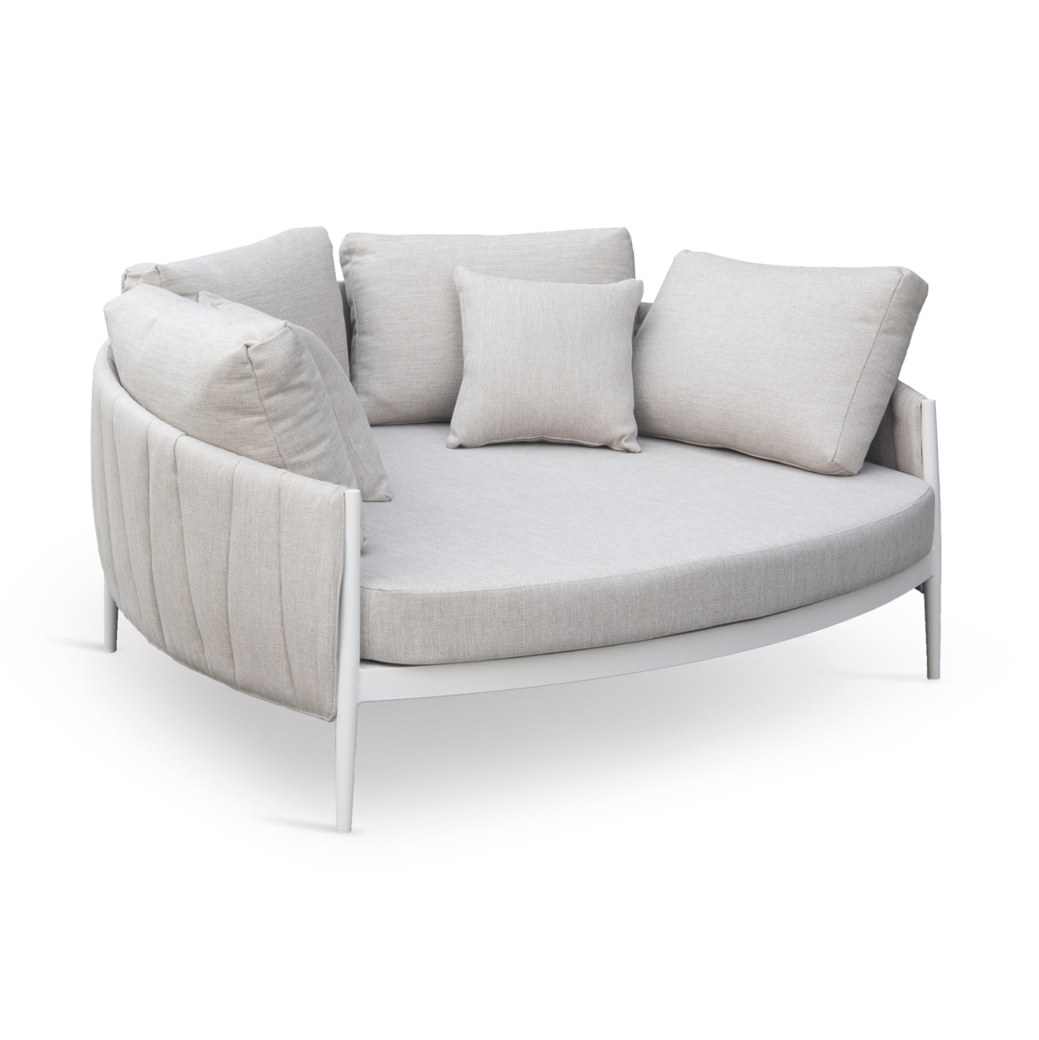 Διθέσιο daybed αλουμινίου με ιμάντες - Κρεμ & μπεζ 164x144x70 εκ. | Maverick