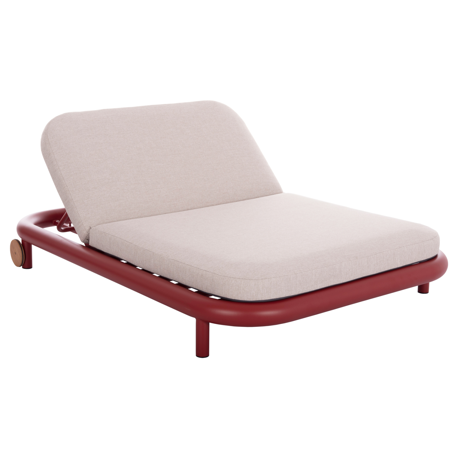 Διπλό daybed αλουμινίου - Κόκκινο & μπεζ 200x150x36 εκ. | Eutopia