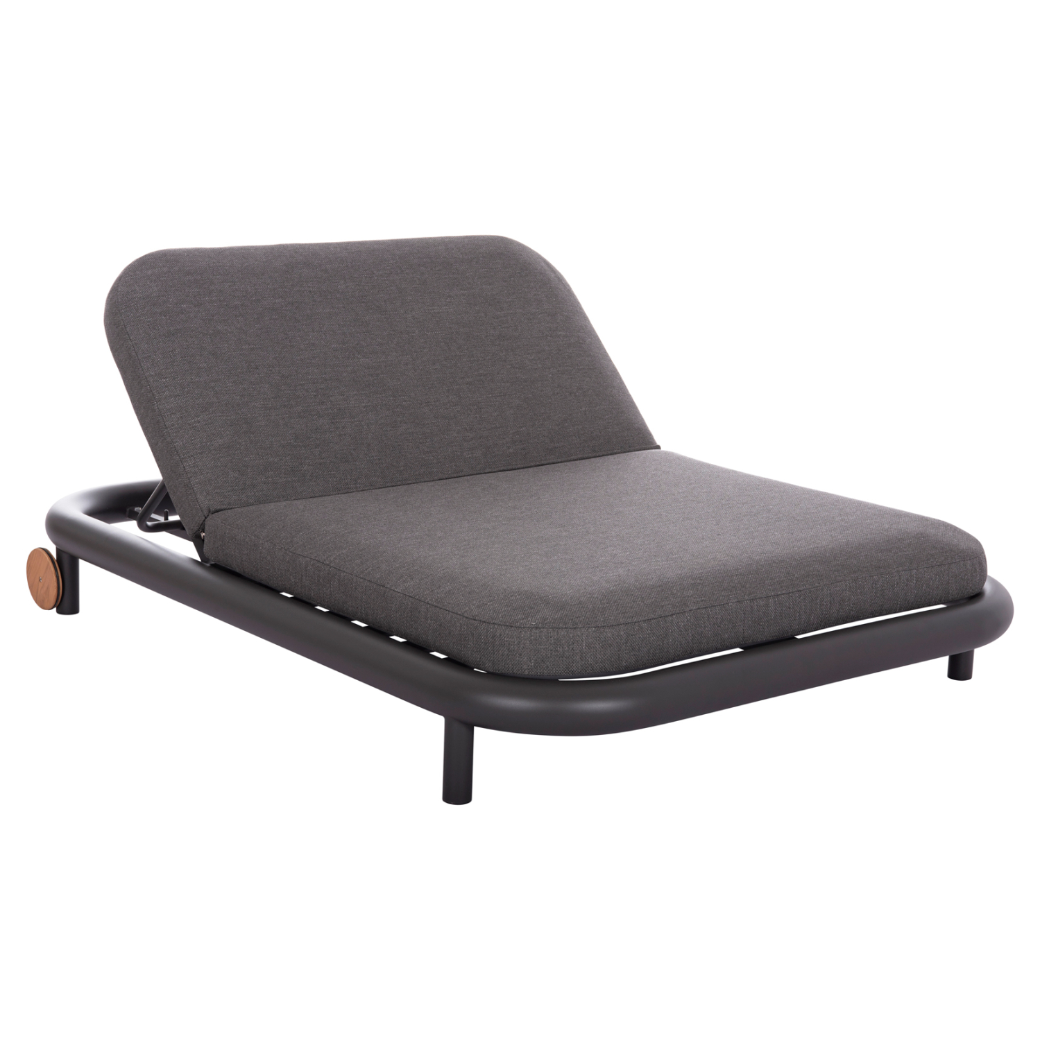 Διπλό daybed αλουμινίου - Σκούρο γκρι 200x150x36 εκ. | Eutopia