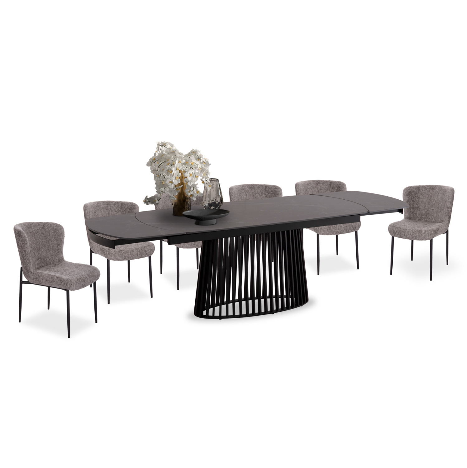 ΣΕΤ ΤΡΑΠΕΖΑΡΙΑΣ 7ΤΜΧ MEMNON SM21243 ΚΕΡΑΜΙΚΟ TOP--ΓΚΡΙ ΥΦΑΣΜΑ