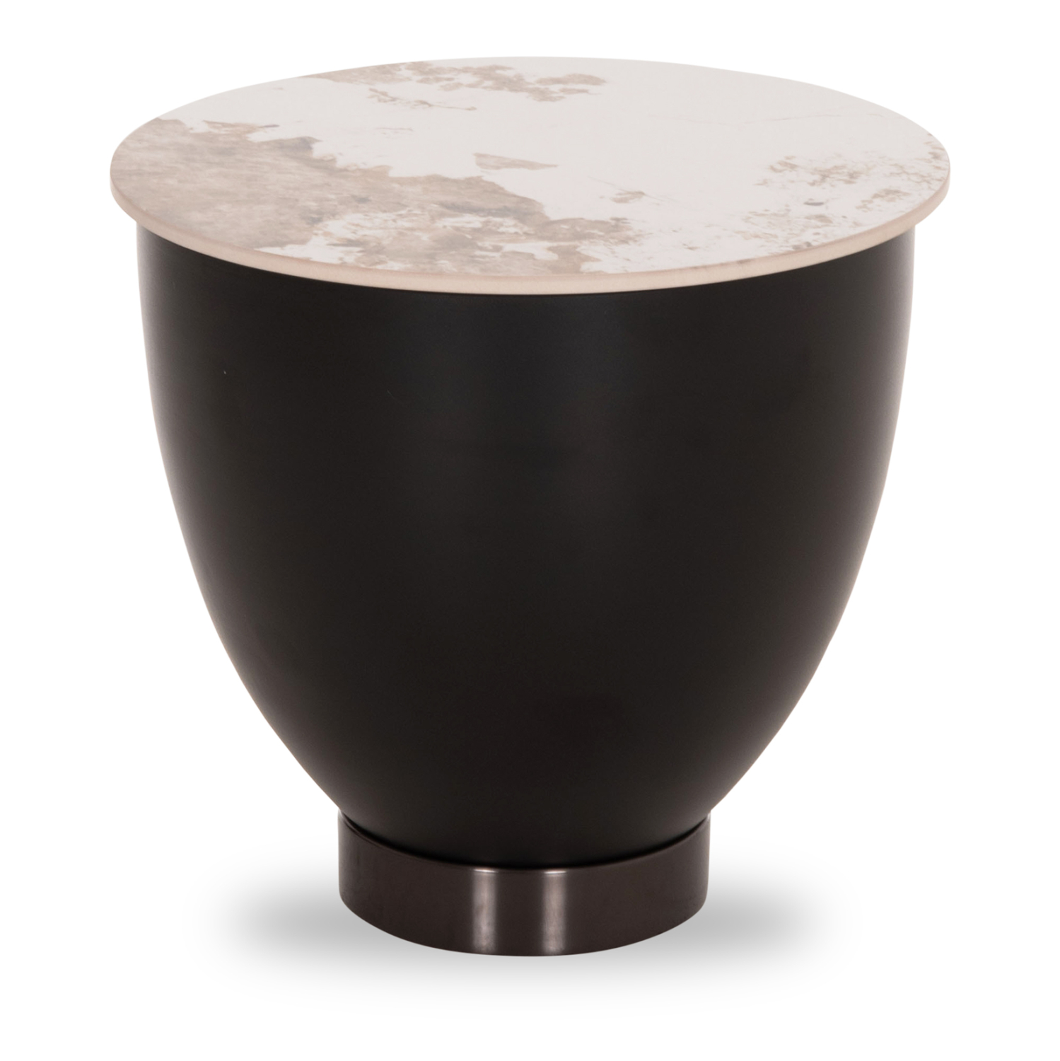 ΤΡΑΠΕΖΙ ΣΑΛΟΝΙΟΥ ERIDANO SM18310.02 ΜΕΤΑΛΛΟ ΜΑΥΡΟ-SINTERED STONE PANDORA Φ48x45Υεκ