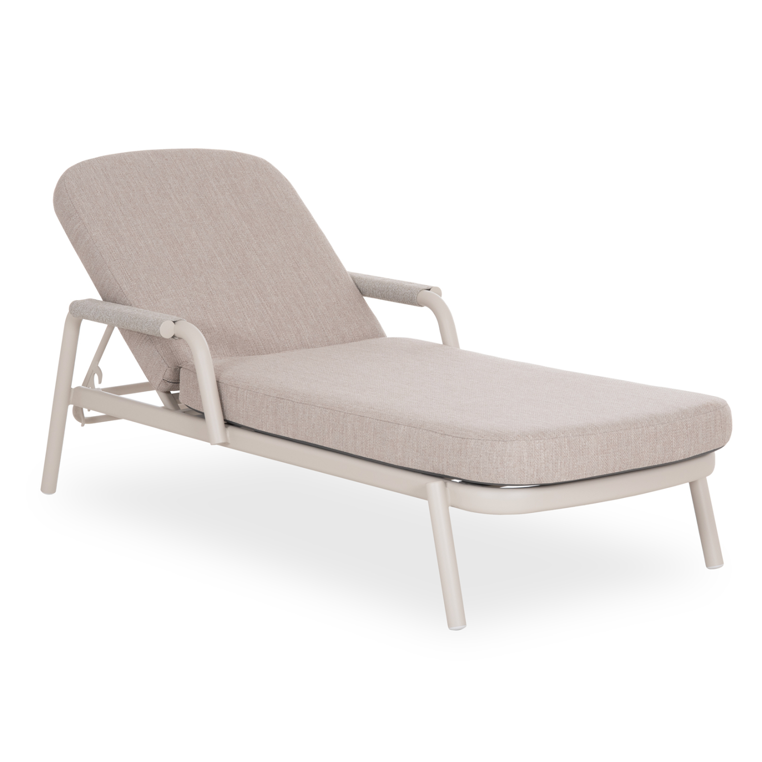 ΞΑΠΛΩΣΤΡΑ BERLINETTE SM6420.02 ΚΡΕΜ ΑΛΟΥΜΙΝΙΟ--ΜΠΕΖ ΟΛΕΦΙΝ ΥΦΑΣΜΑ 197x82x53Υεκ.
