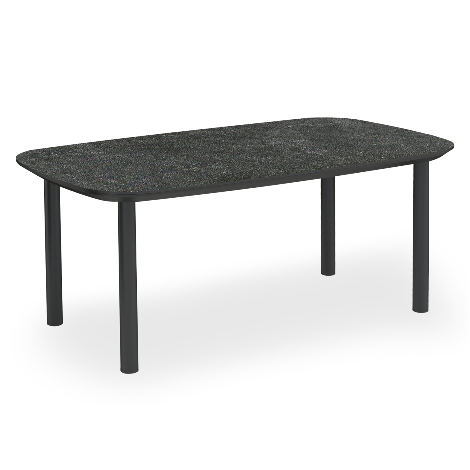 ΤΡΑΠΕΖΙ ΤΡΑΠΕΖΑΡΙΑΣ WALES SM6435.01 ΓΚΡΙ ΑΛΟΥΜΙΝΙΟ-3D PRINTED ΓΥΑΛΙ 160x90x65Υεκ