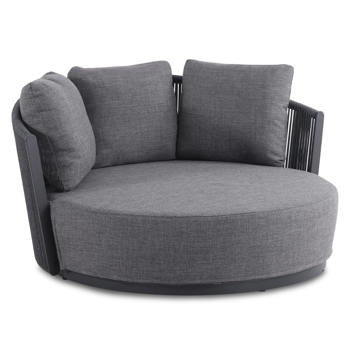 Daybed αλουμινίου με σχοινί - Ανθρακί 163x158,5x82 εκ. | Lorien