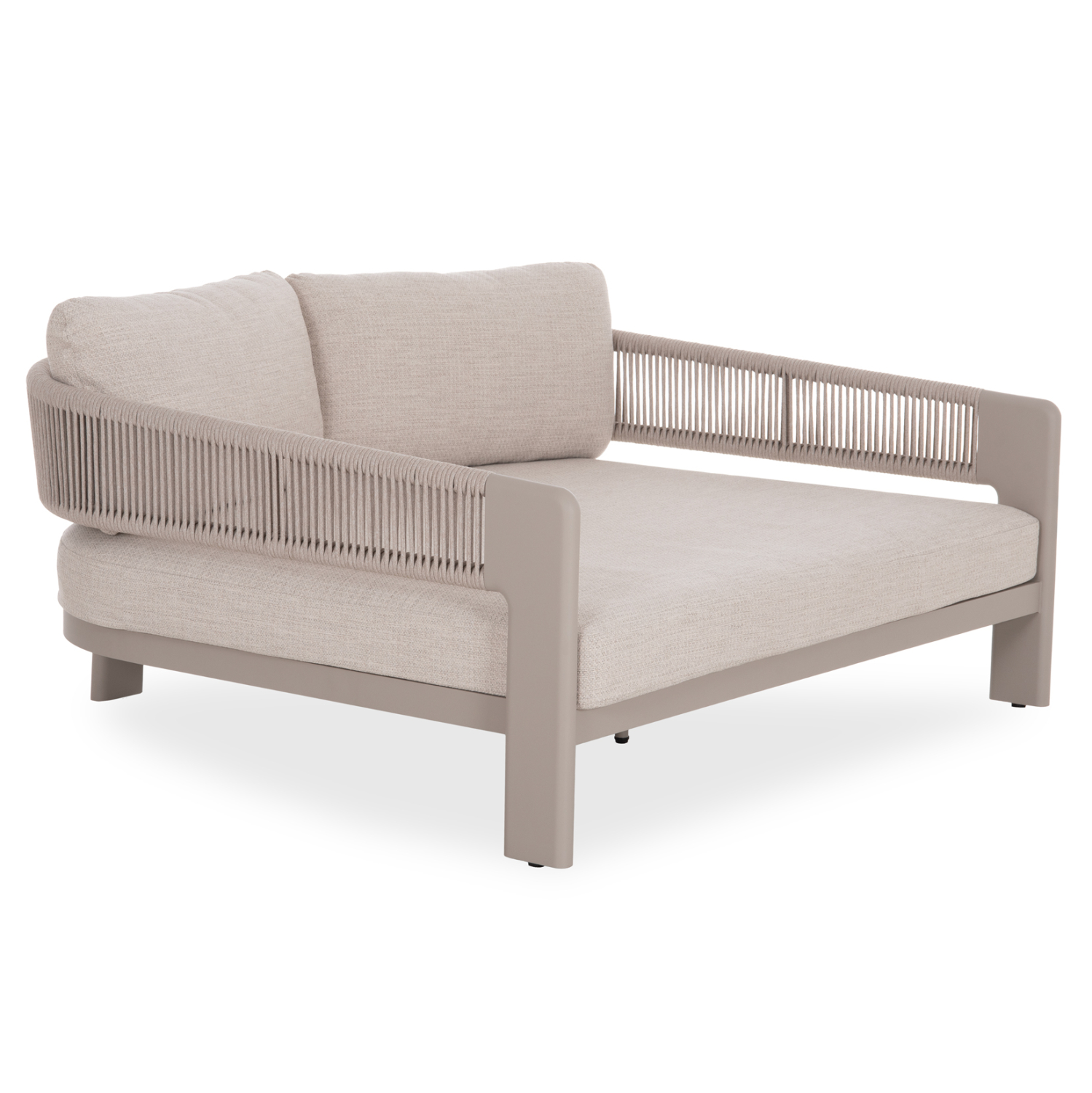 Διπλό daybed αλουμινίου με σχοινί - Μπεζ 168x143x70 εκ. | Baron