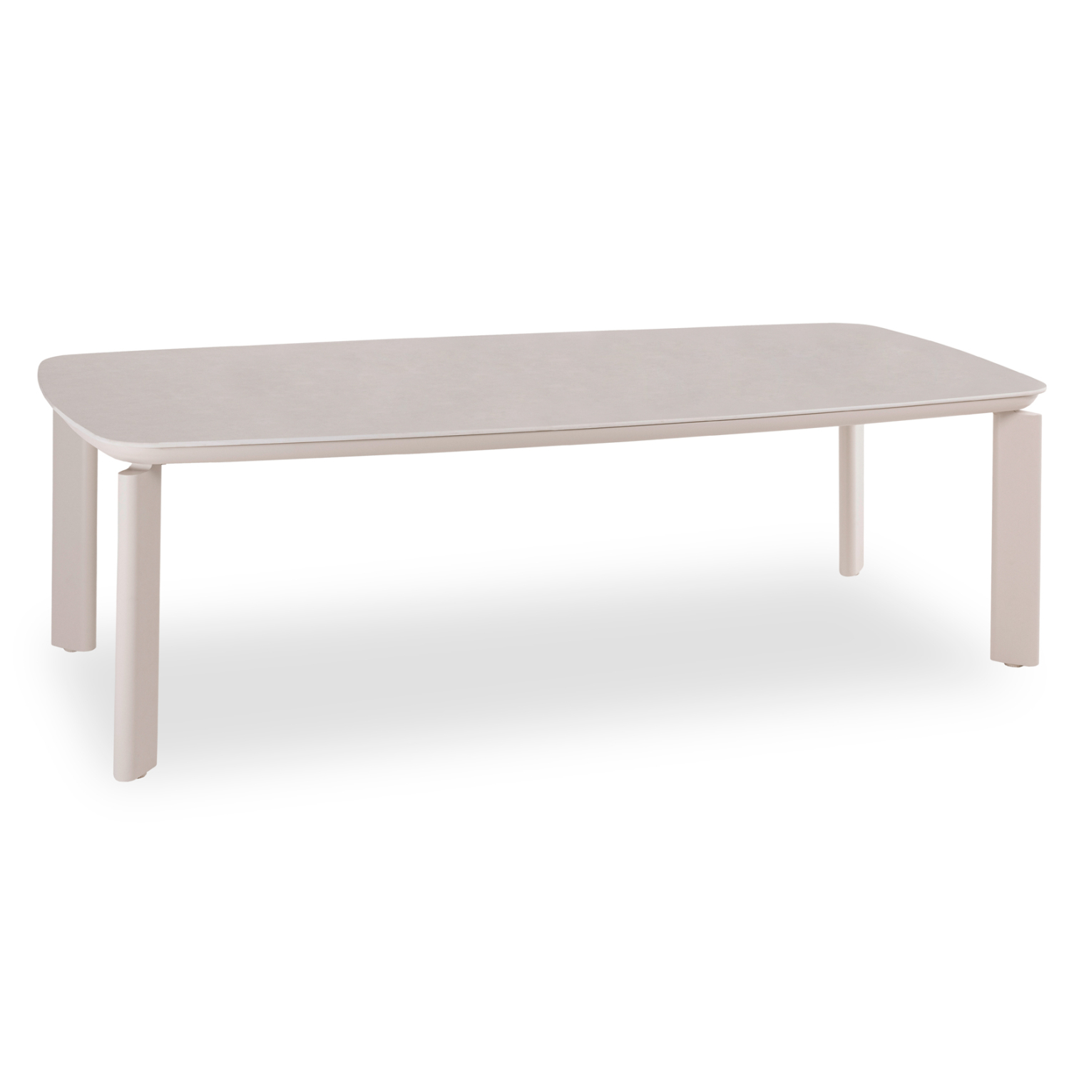 ΤΡΑΠΕΖΙ STERLIN SM6412.01 ΚΡΕΜ ΑΛΟΥΜΙΝΙΟ & ΕΚΡΟΥ SINTERED STONE 200x100x76Yεκ.