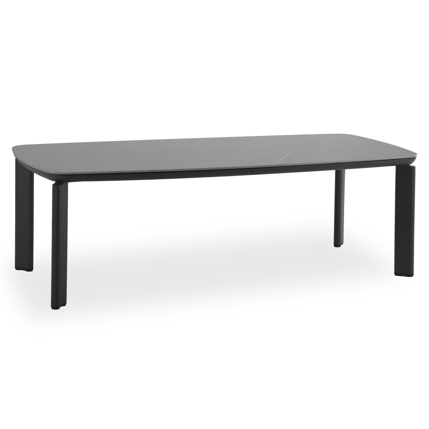 ΤΡΑΠΕΖΙ STERLIN SM6412.02 ΑΝΘΡΑΚΙ ΑΛΟΥΜΙΝΙΟ & ΓΚΡΙ SINTERED STONE 200x100x76Yεκ.