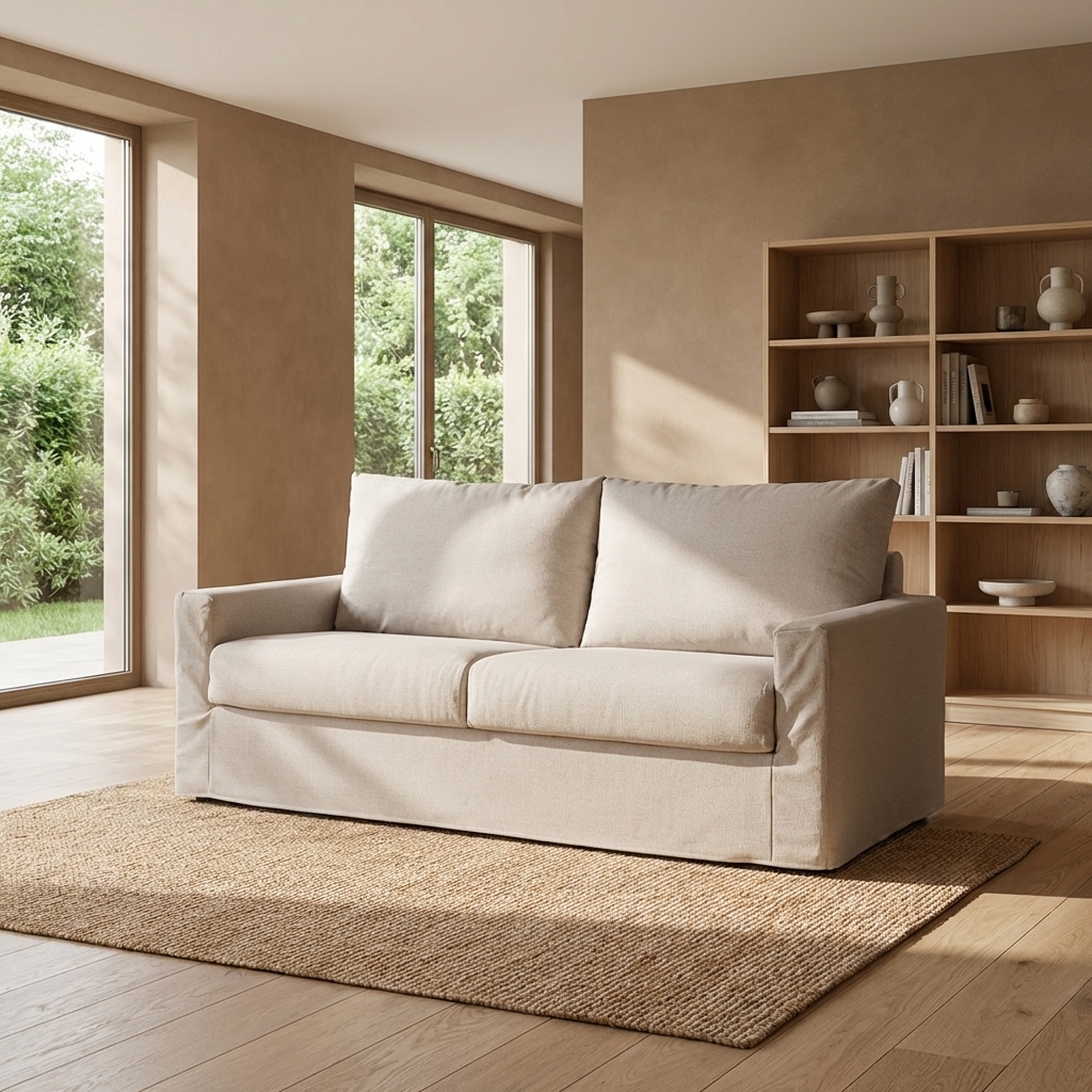 ITHAKI ΚΑΝΑΠΕΣ ΚΡΕΒΑΤΙ 3ΘΕΣΙΟΣ BEIGE HYGGE 06 190x94x90cm